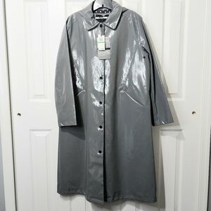 Jane Post NYC Long Snap Slicker Raincoat, NWT, Size L